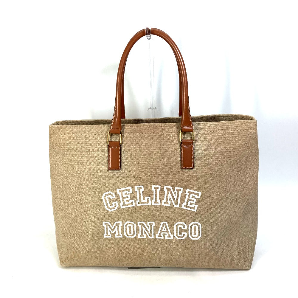 CELINE Shoulder Bag 19006 Canvas / leather Brown Shoulder Horizontal hippo Women