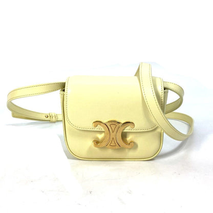 CELINE Shoulder Bag 10I513DPV.11OY leather yellow Shiny calfskin mini triomphe Women