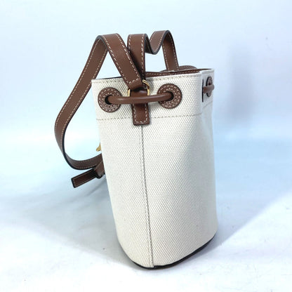 BURBERRY Tote Bag 8070576 Canvas / leather Ivorytype 2WAY Shoulder Bag TB Bucket Women