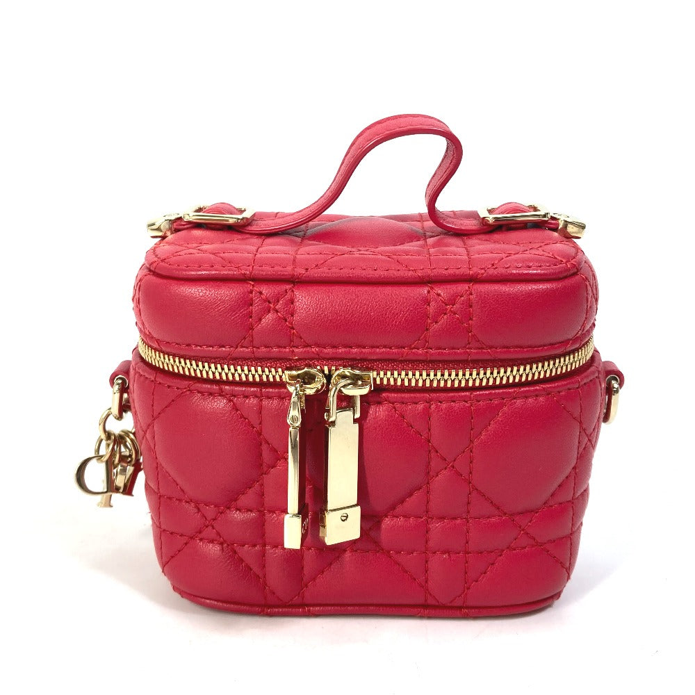Dior Vanity bag S0918ONMJ leather Red type Lady Dior LADY DIOR Microvanity Cannage Women