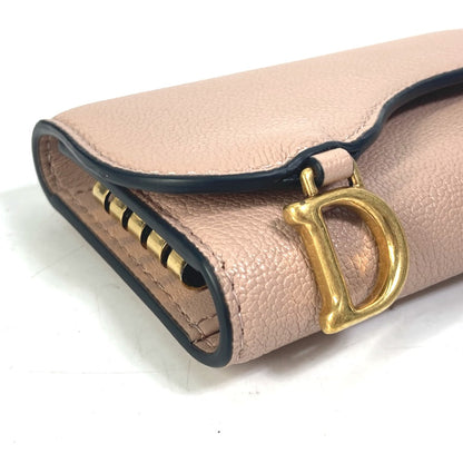 Dior Key case Key holder  S5695CCEH leather pink saddle Key case Key holder 4-row Women