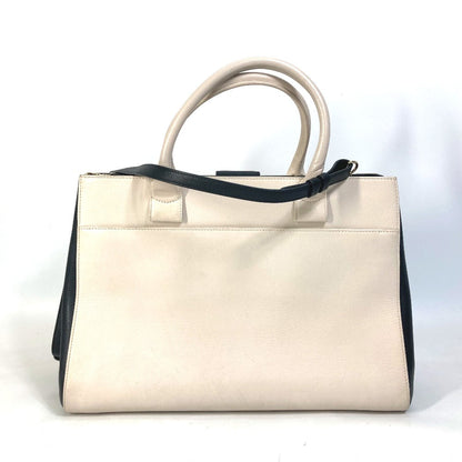 CHANEL Handbag leather beige CC COCO Mark Bicolor Neo Executive Women