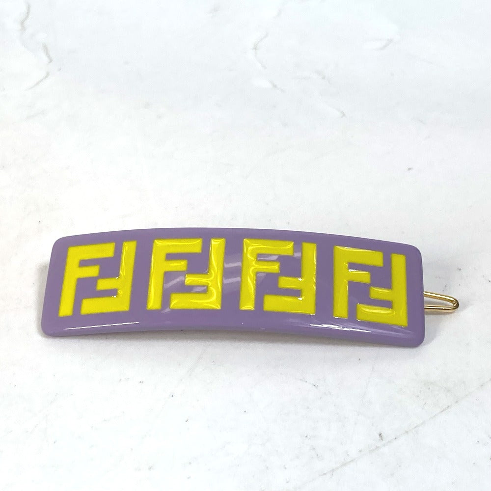FENDI Valletta JFP402 acetate purple hairpin FF hair clip logo Kids