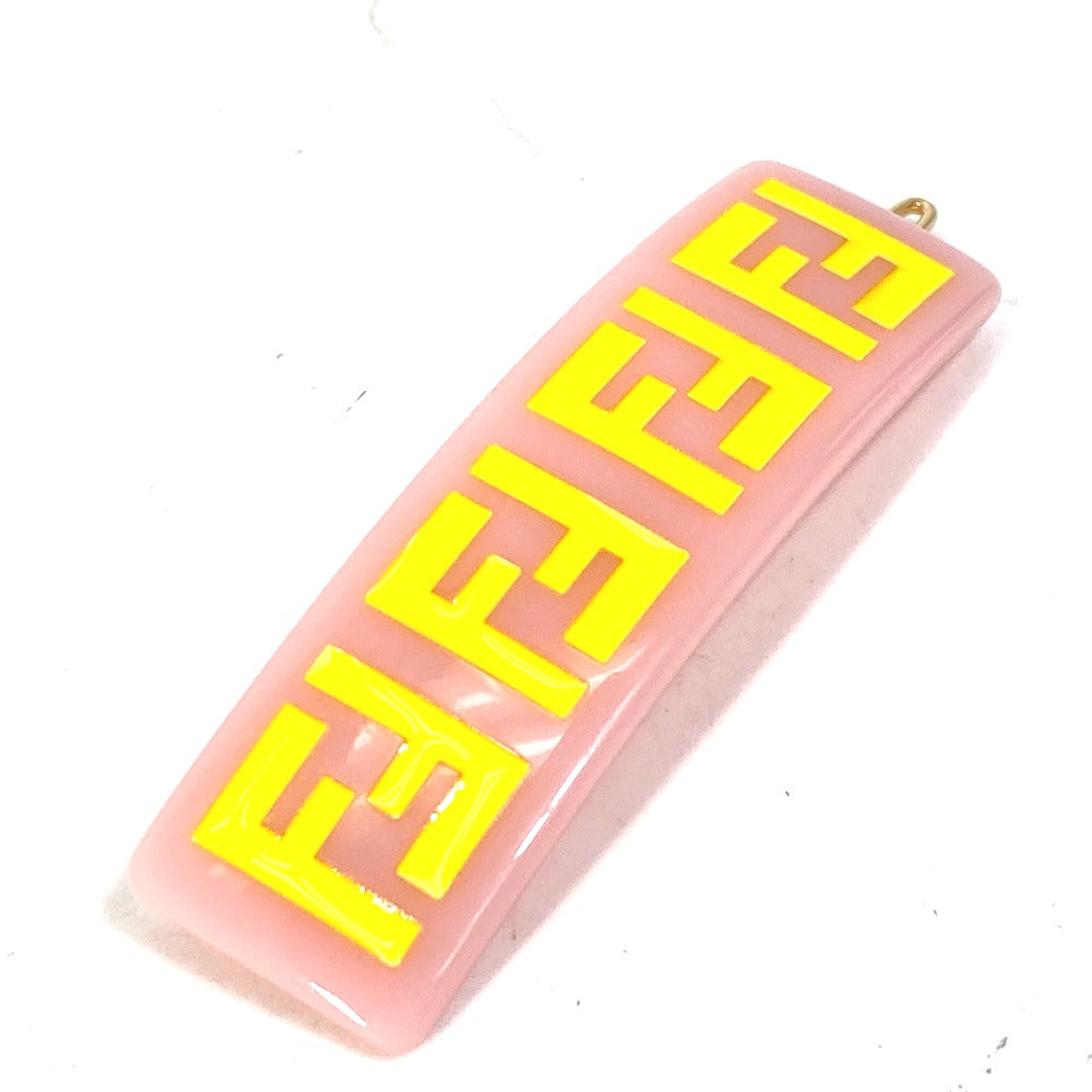 FENDI Valletta JFP402 acetate pink hairpin FF hair clip logo Kids