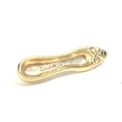 CHANEL Brooch Gold Plated gold pumps motif Pin Brooch Women