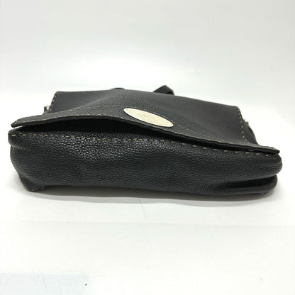 FENDI Shoulder Bag 8BT116 leather black Celeria unisex(Unisex)