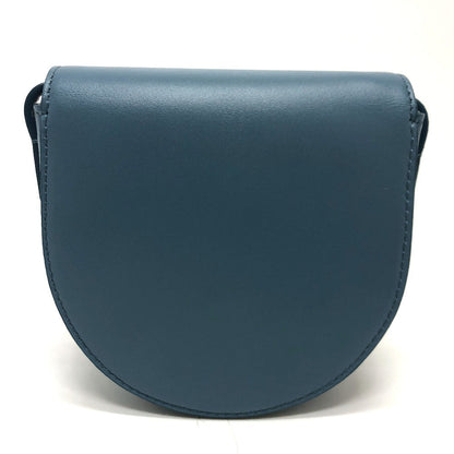 CELINE Shoulder Bag Leather, Calf Leather blue Triomphe Mini Buzas Cuir Women