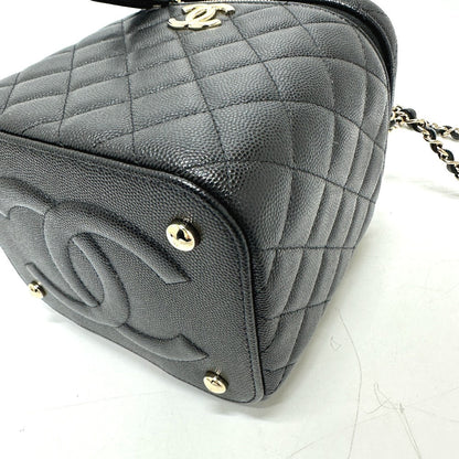 CHANEL Vanity bag AS2362 Caviar skin black COCO Mark CC Matrasse quilting