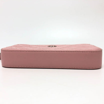 CHANEL Shoulder Bag A82527 lambskin pink CC COCO Mark Matelasse Wild Stitch Women