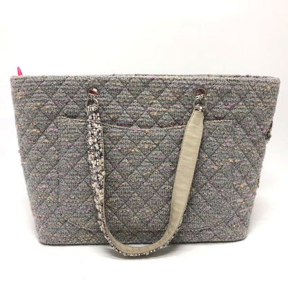 CHANEL Tote Bag tweed Purple type CC COCO Mark Cambon Line Large Women