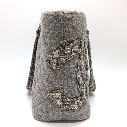 CHANEL Tote Bag tweed Purple type CC COCO Mark Cambon Line Large Women