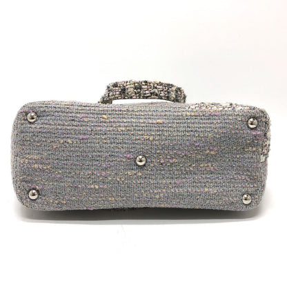 CHANEL Tote Bag tweed Purple type CC COCO Mark Cambon Line Large Women