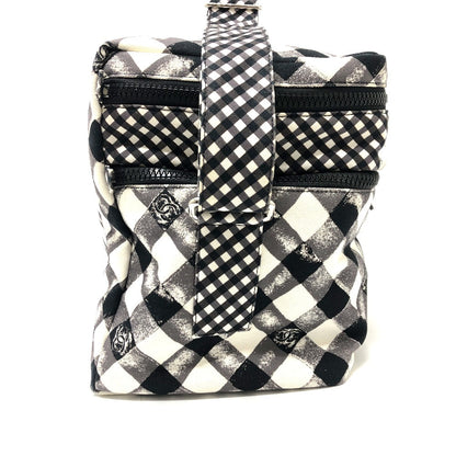 CHANEL Shoulder Bag canvas white Check COCO Mark Cooler bag Women