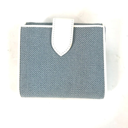 Dior Folded wallet Canvas / leather blue Bicolor logo W Hook Wallet  Women