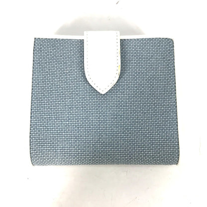 Dior Folded wallet Canvas / leather blue Bicolor logo W Hook Wallet  Women