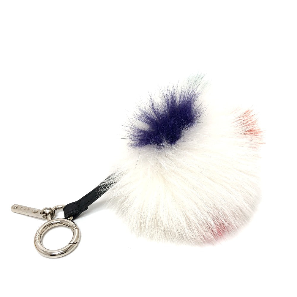 FENDI Bag charm fur white Bonbon charm Women