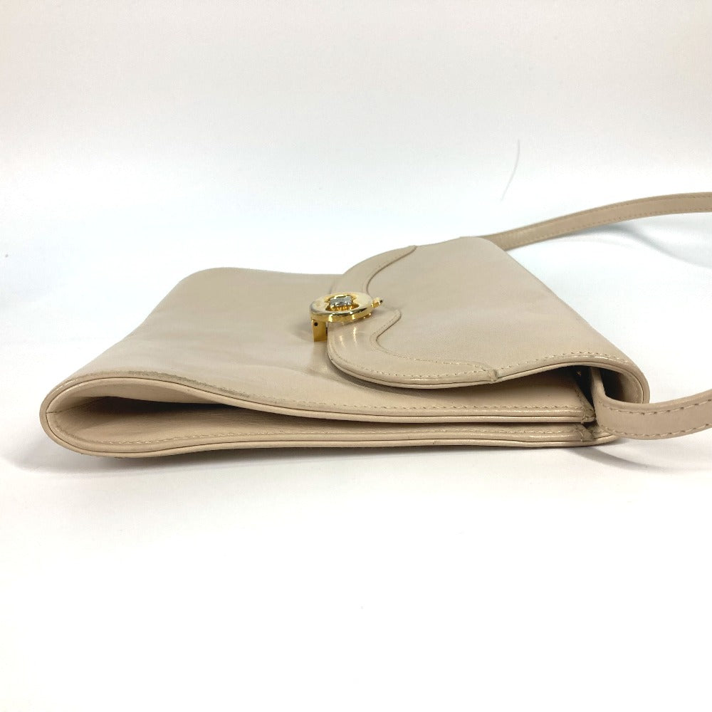 CELINE Shoulder Bag leather beige Pochette bag Crossbody Triomphe Women