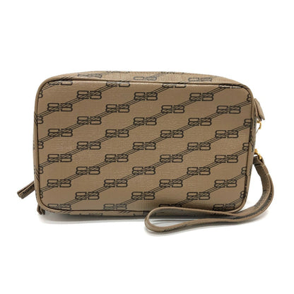BALENCIAGA Clutch bag 644432 leather Brown logo Every day Women
