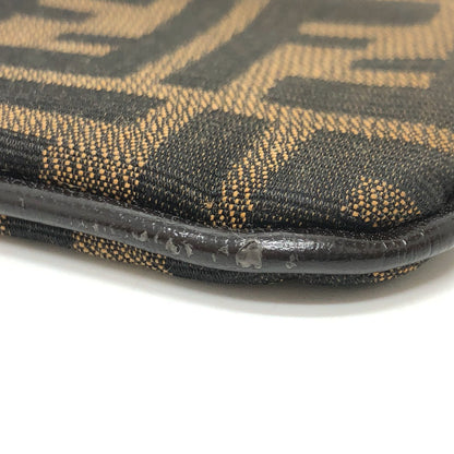 FENDI Coin case canvas Brown Zucca Women