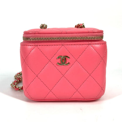 CHANEL Shoulder Bag AP1340 lambskin pink Timeless classic line small vanity bag
