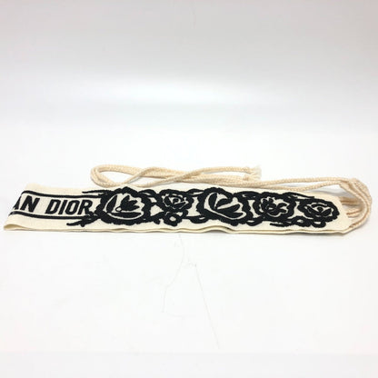 Dior belt canvas white mexican flower belt embroidery Women
