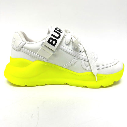 BURBERRY sneakers leather white shoes logo Women 37