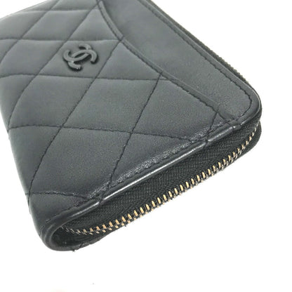 CHANEL Coin case AP3179 leather black So Black CC COCO Mark Matelasse Women