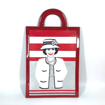 CHANEL Handbag patent leather , leather Red Vertical Tote Bag Mademoiselle Coco Chanel Women