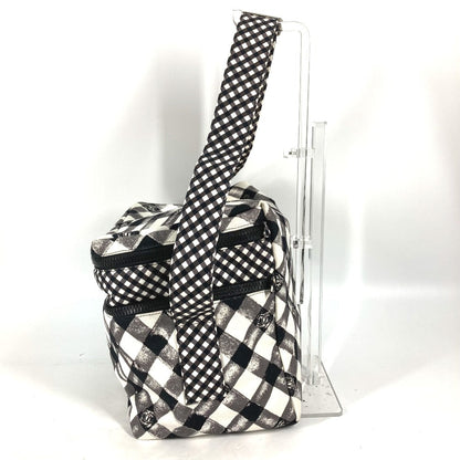 CHANEL Shoulder Bag canvas white Check CC COCO Mark Women