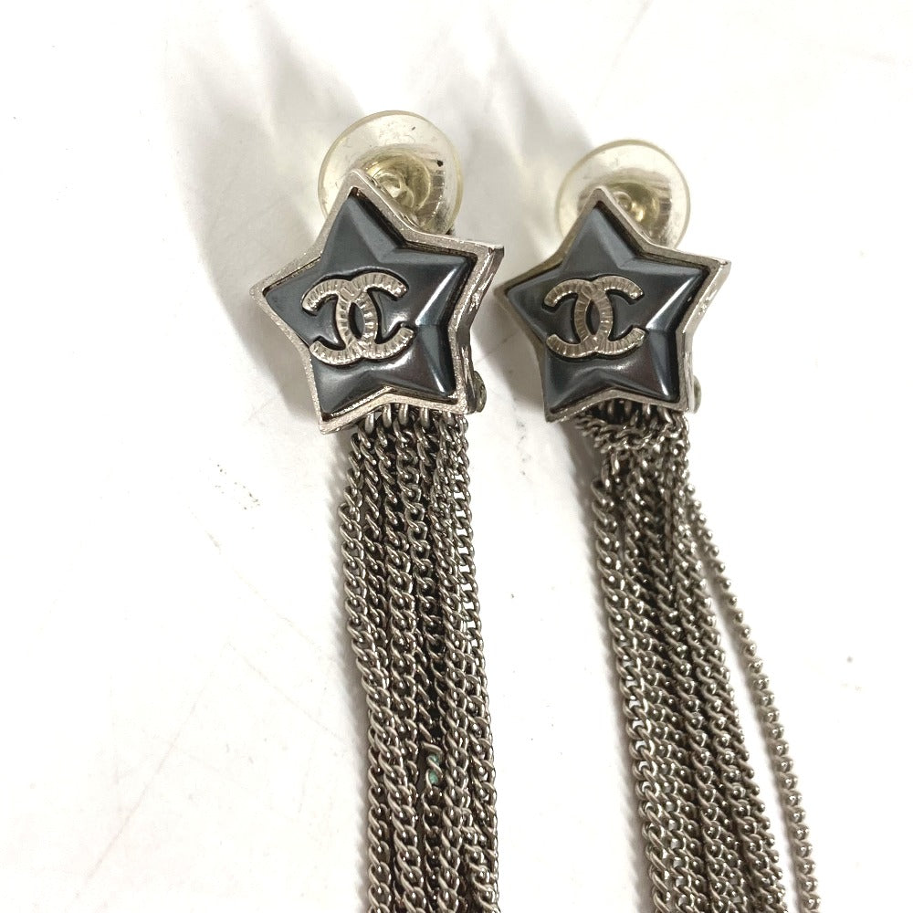 CHANEL Pierce metal Silver A17B COCO Mark Star 10 Chain mens