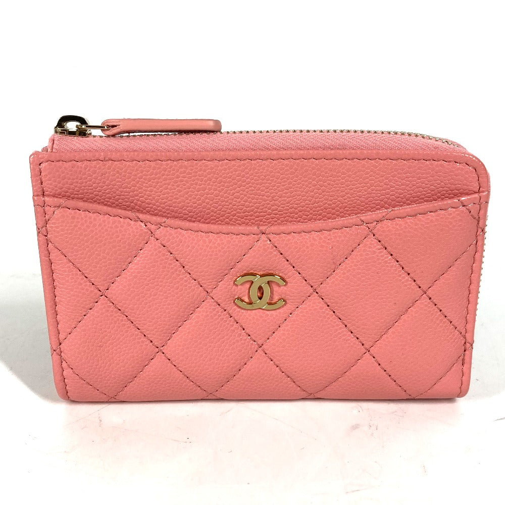 CHANEL Coin case AP3179 Caviar skin pink Matrasse COCO Mark Fragment Case Women