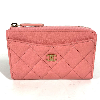 CHANEL Coin case AP3179 Caviar skin pink Matrasse COCO Mark Fragment Case Women