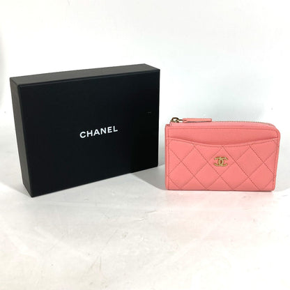 CHANEL Coin case AP3179 Caviar skin pink Matrasse COCO Mark Fragment Case Women