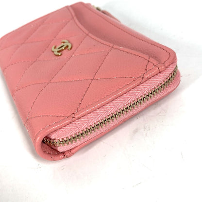 CHANEL Coin case AP3179 Caviar skin pink Matrasse COCO Mark Fragment Case Women