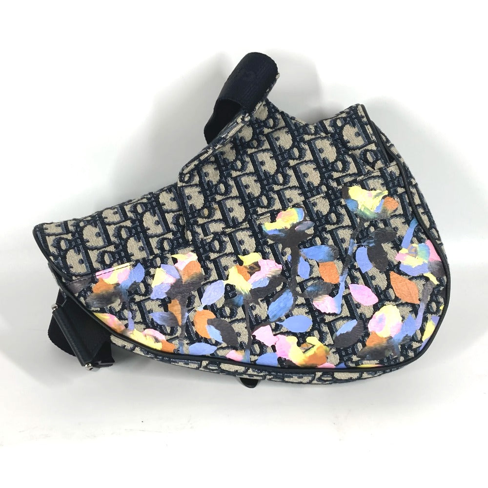 Dior Sling bag Canvas / leather Navy Alex Foxton Oblique Saddle bag mens