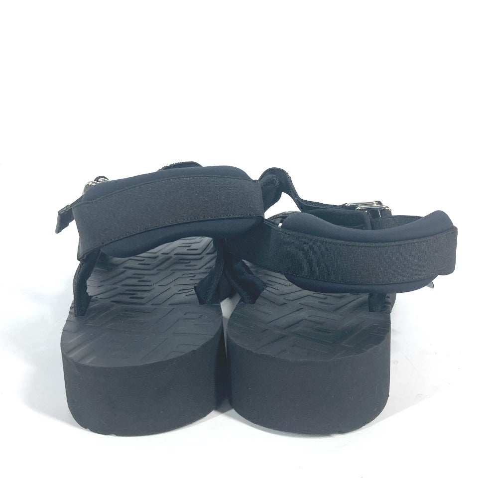 FENDI Sandals 7X1377 rubber black belt strap Zucca mens 10