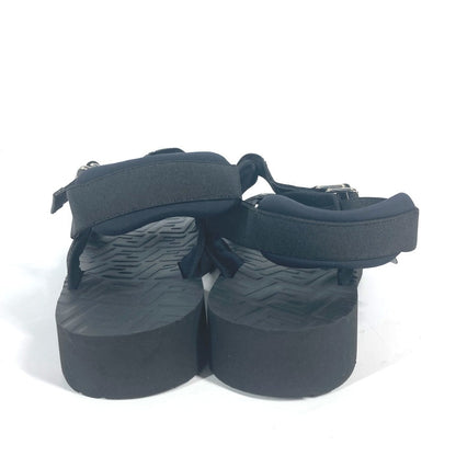 FENDI Sandals 7X1377 rubber black belt strap Zucca mens 10