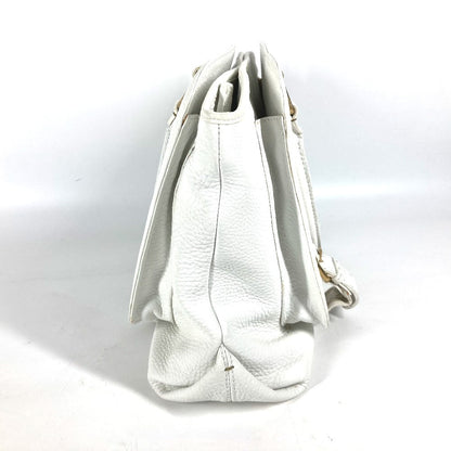 FENDI Shoulder Bag 8BN167 Roman leather white Horse Selleria logo Women
