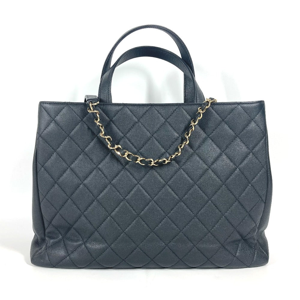 CHANEL Shoulder Bag A93795 Caviar skin black CC COCO Mark Affinity Matelasse Quilting