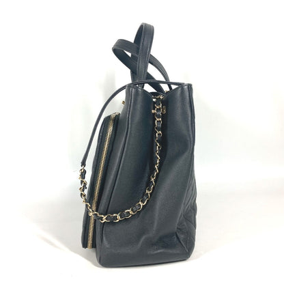 CHANEL Shoulder Bag A93795 Caviar skin black CC COCO Mark Affinity Matelasse Quilting
