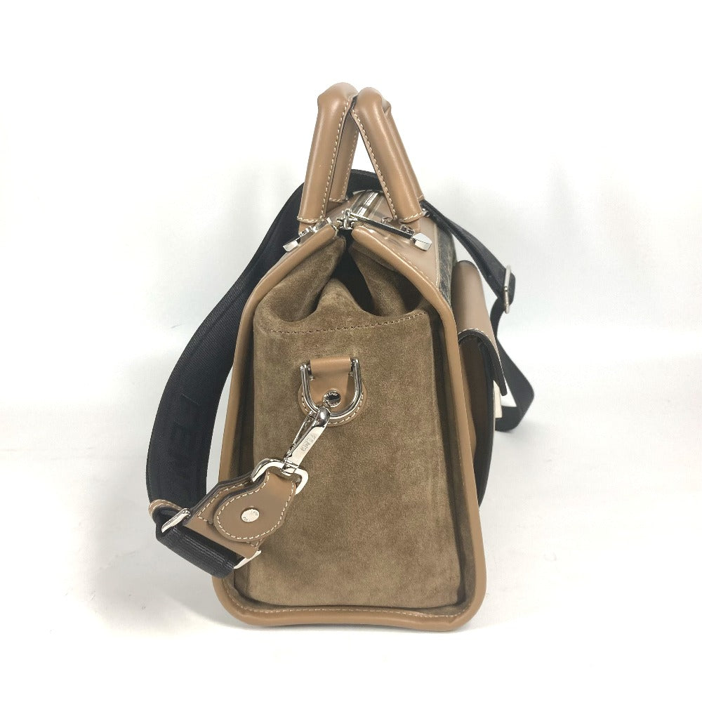 FENDI Handbag 7VA571 Canvas / leather Brown Zucca SOFT TRUNK unisex(Unisex)