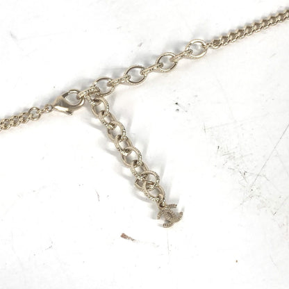 CHANEL Necklace metal gold 22C CC COCO Mark Rhinestone Lipstick Women