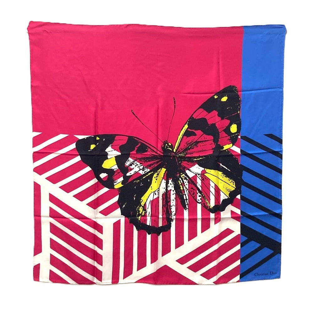 Dior scarf 22ANP090I610 silk pink Butterfly butterfly Women