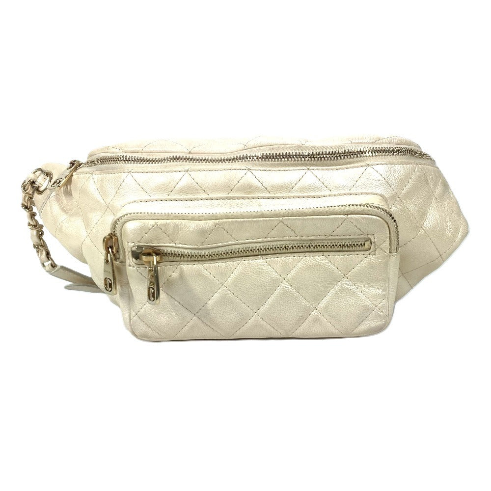 CHANEL Sling bag AS0556 leather Champagne Gold Bags, Waist bags, 2-way bags, Handbags CC COCO Mark Matelasse Women