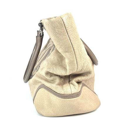 CHANEL Shoulder Bag leather beige Decacoco CC logo Women