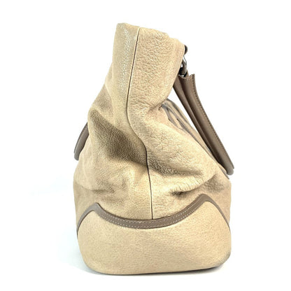 CHANEL Shoulder Bag leather beige Decacoco CC logo Women