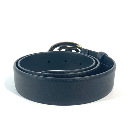 CHANEL belt leather black B24A CC COCO Mark Round Women 70