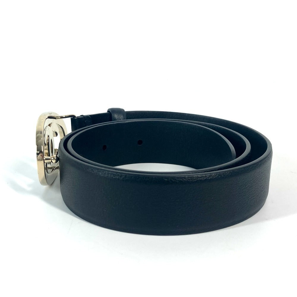 CHANEL belt leather black B24A CC COCO Mark Round Women 70
