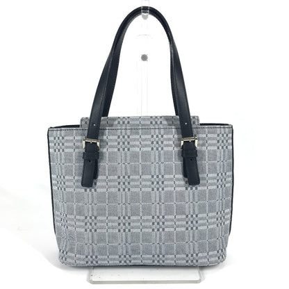 BURBERRY Handbag Leather / canvas Navy