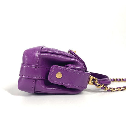 CHANEL Shoulder Bag AP4109 leather purple 24A Quilting Matelasse CC COCO Mark Chain Clutch